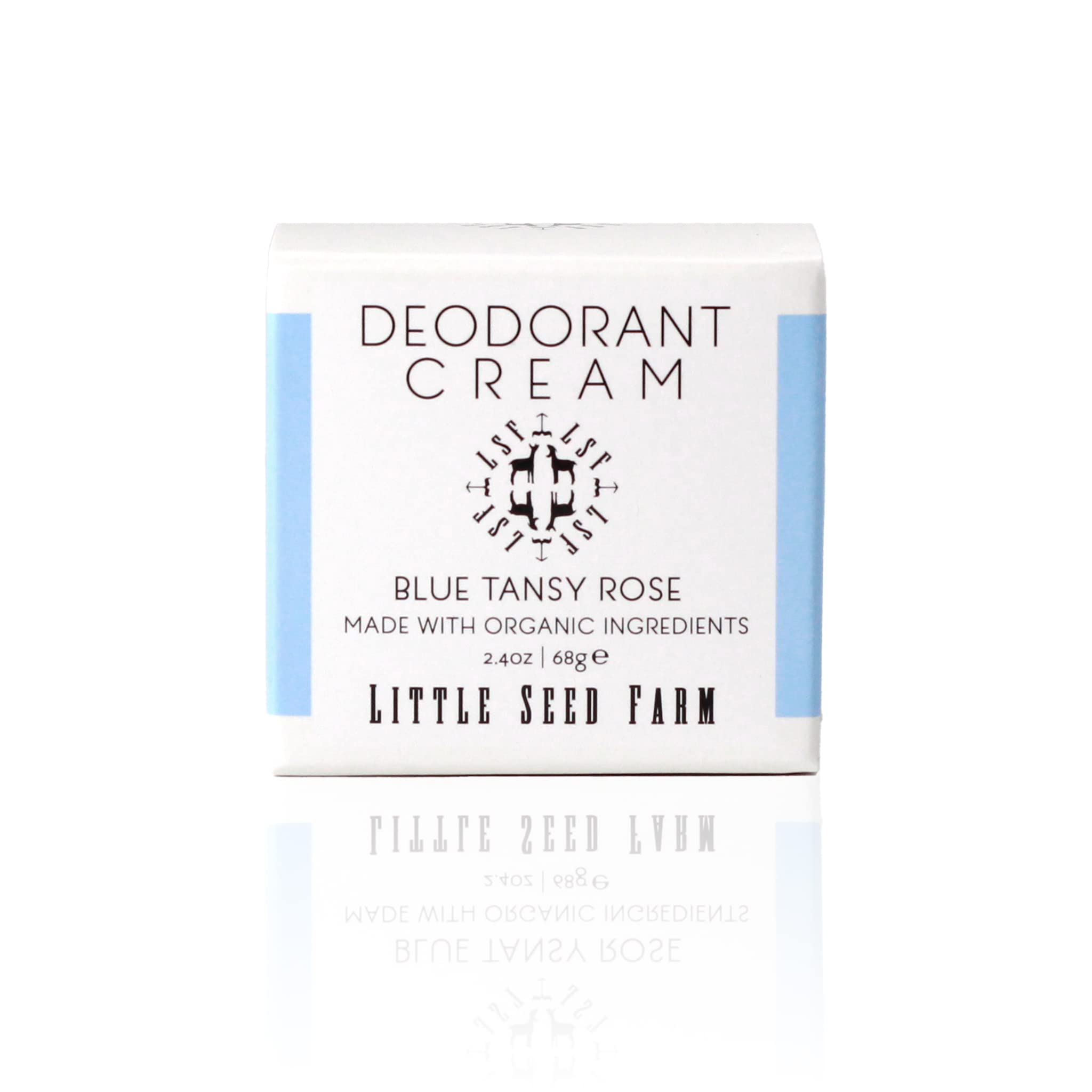 Little Seed Farm All Natural Deodorant Cream for Women and Men - Aluminum Free, Blue Tansy Rose, |4oz | 68g
| Little Se