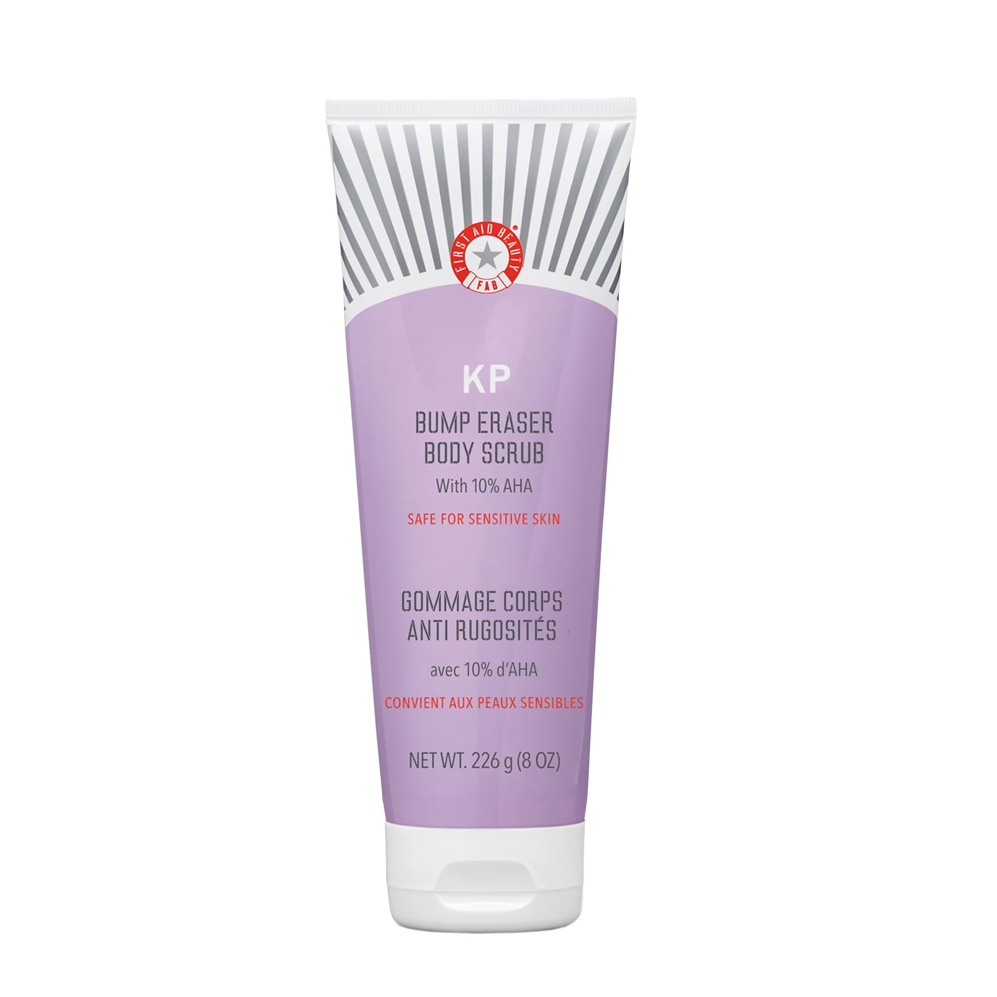 First Aid Beauty KP Bump Eraser Body Scrub with AHA, Exfoliates Keratosis Pilaris for Sensitive Skin, Reduces Chicken Sk