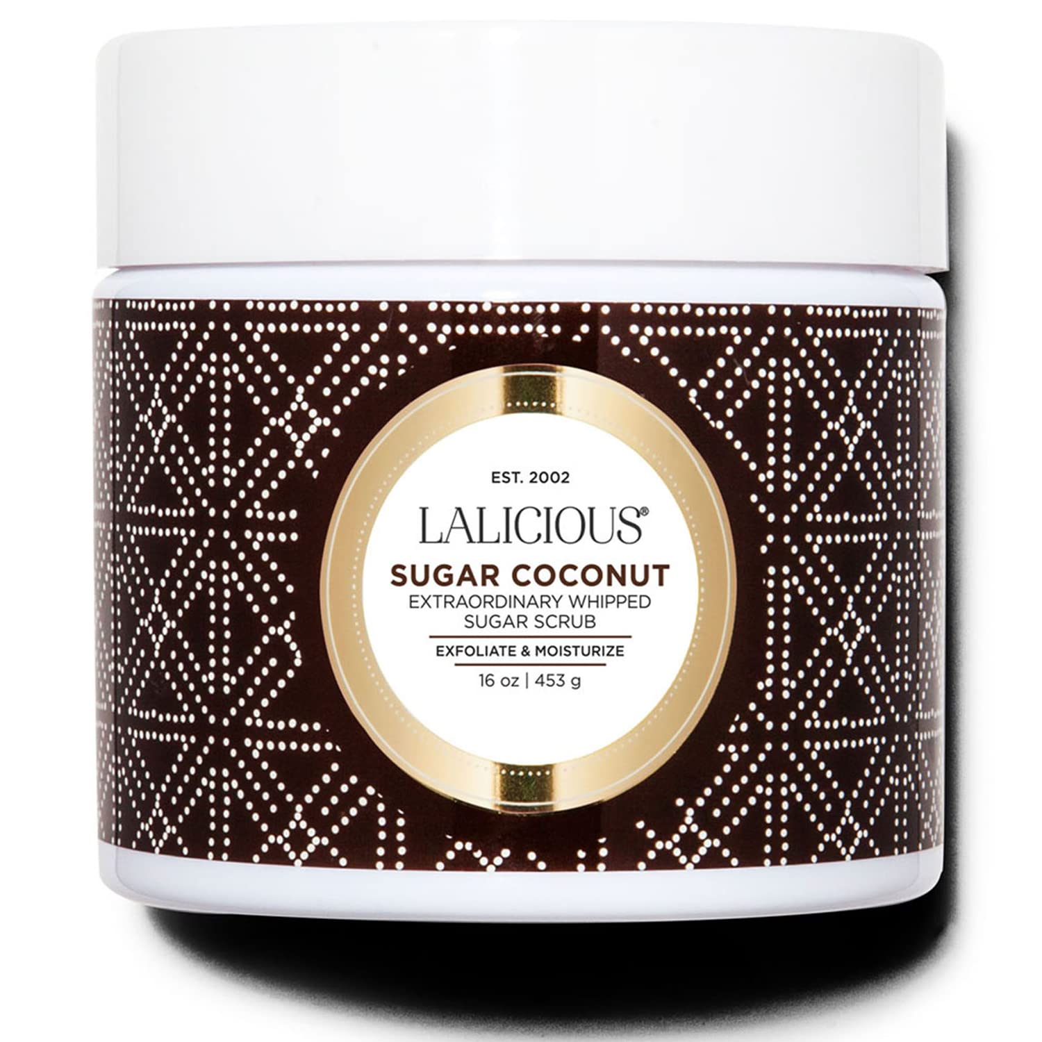 LALICIOUS Sugar Coconut Sugar Scrub for Radiant Skin Exfoliating Body Scrub - Moisturizing Whipped Body Exfoliator, No P