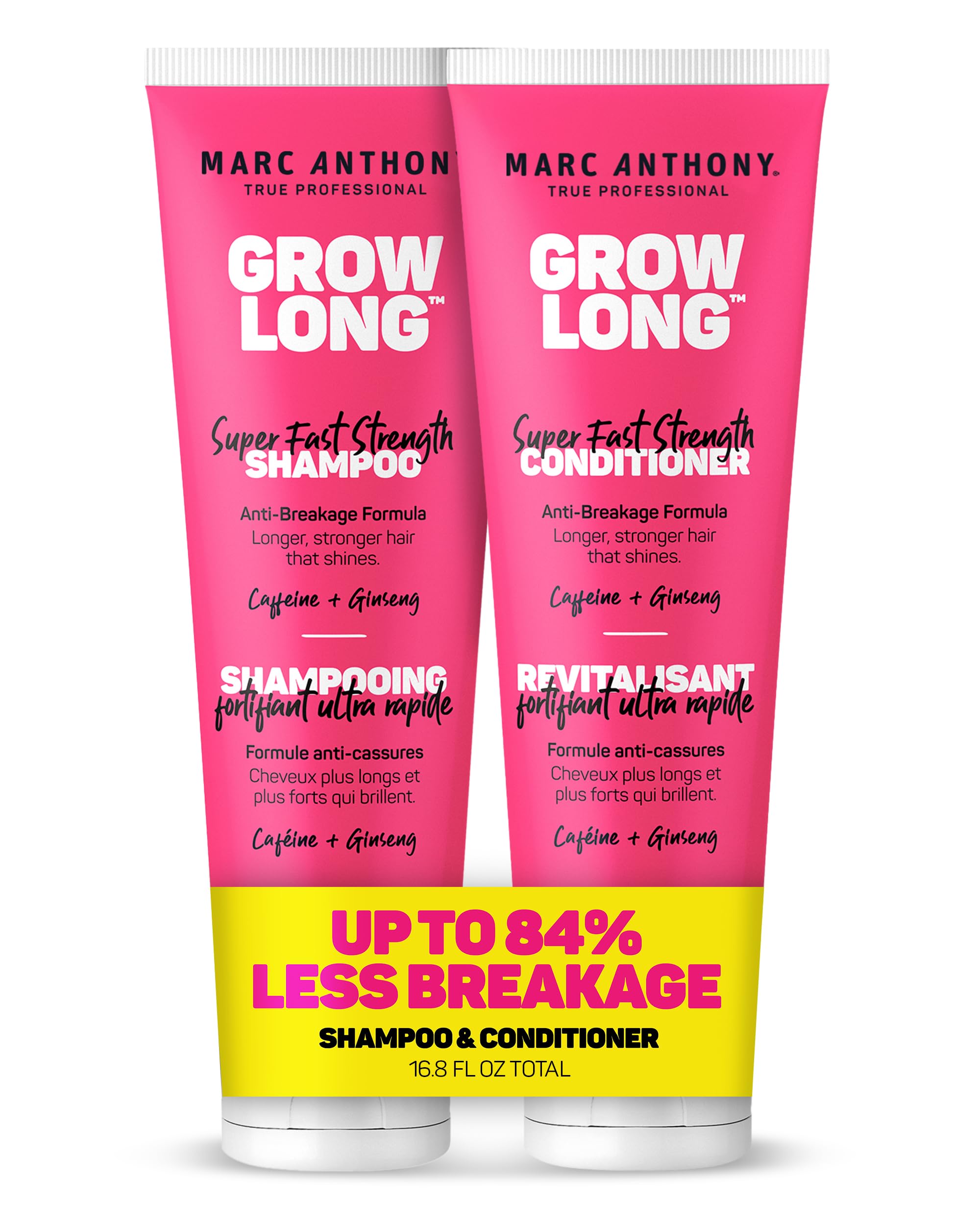 Marc Anthony Grow Long Biotin Shampoo and Conditioner Set for Curly, Dry & Damaged Hair - Anti-Frizz Deep Conditioner