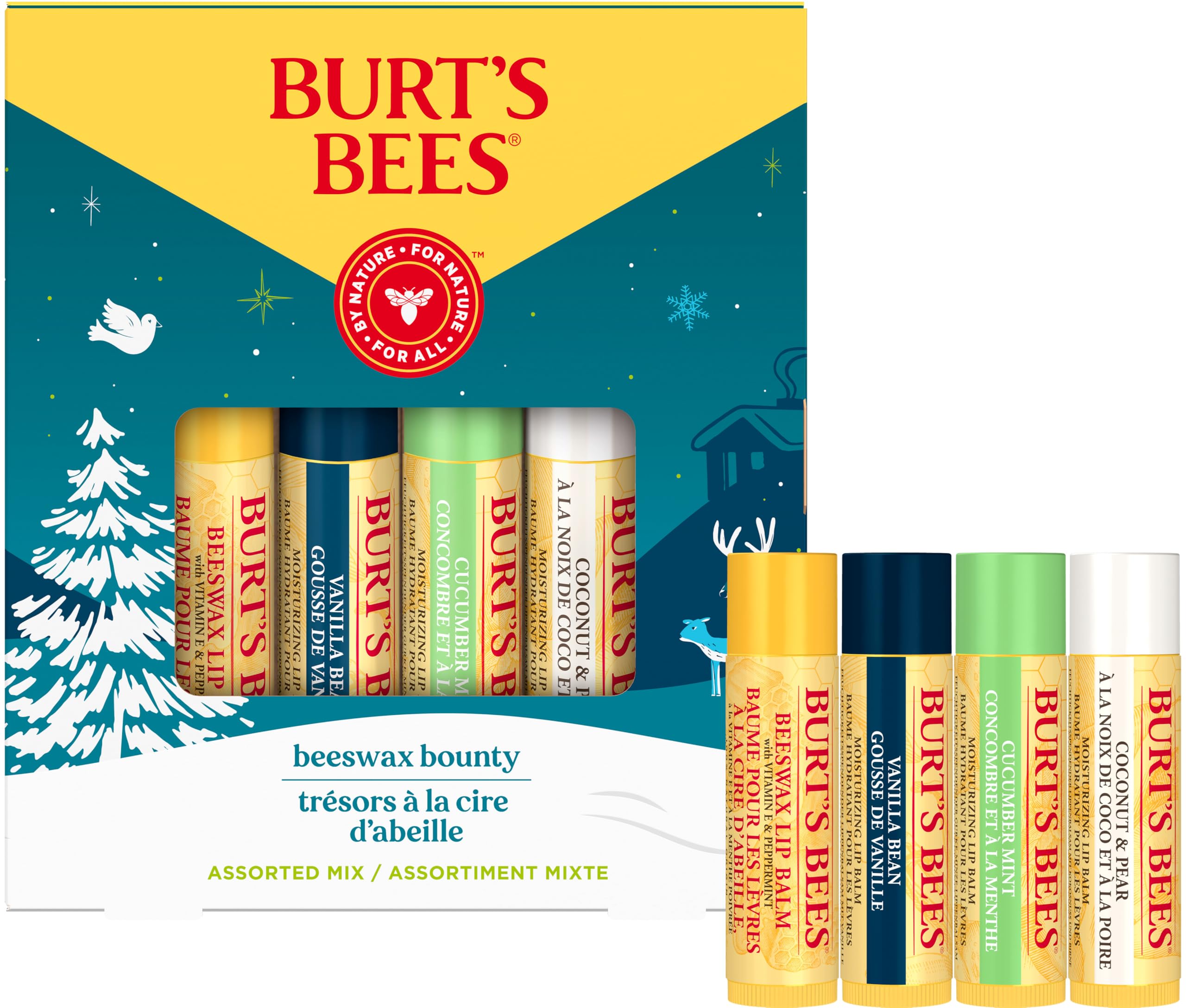 Burt's Bees Lip Balm Beeswax Bounty Assorted Mix for Women on the Go
| Burt's Bees Beeswax Bounty Assorted Mix Lip Balm