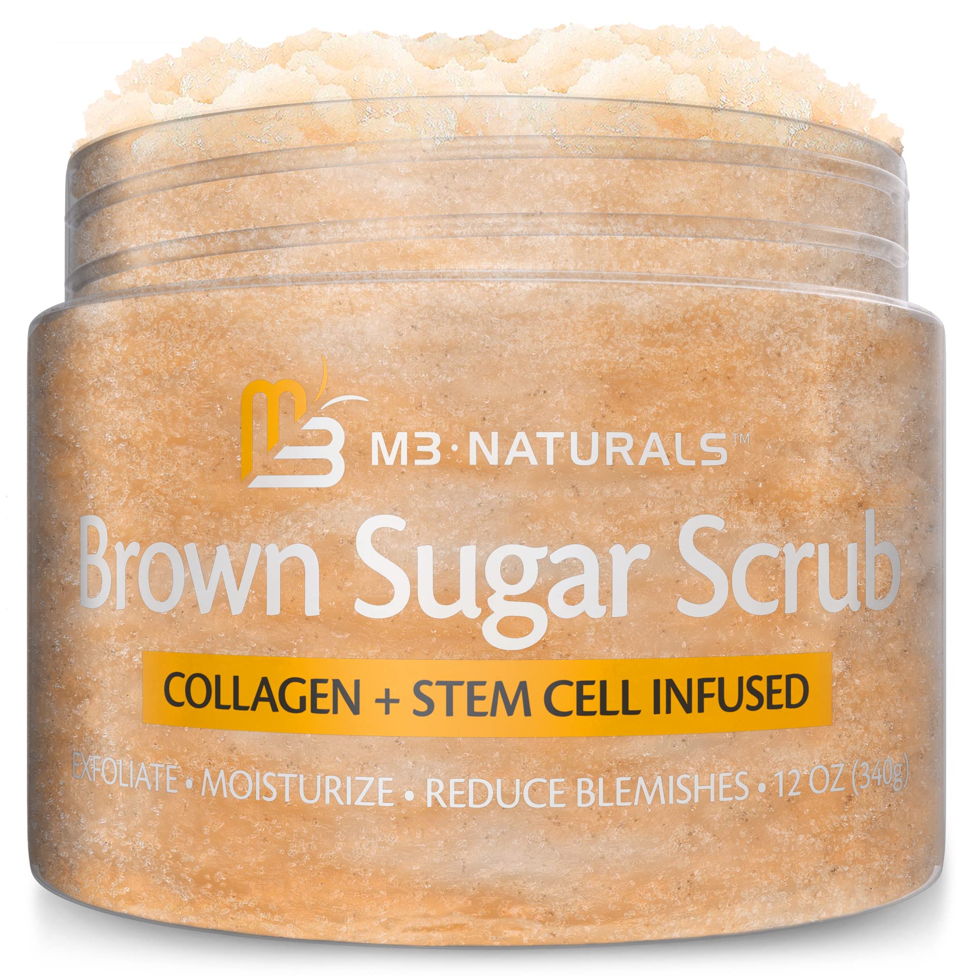 M3 Naturals Brown Sugar Scrub for Foot Skin Care
| M3 Naturals Collagen and Stem Cell Infused Exfoliating Salt Scrub fo